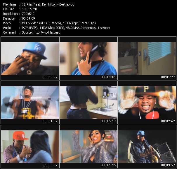 Plies Feat. Keri Hilson video ”Bestia” from dvd ”Screenplay VJ-Pro Urban Vision March 2010” 