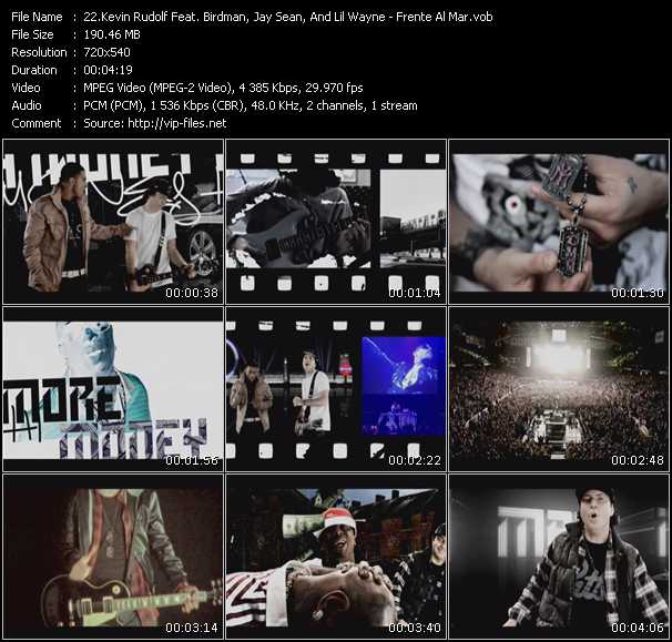 Kevin Rudolf Feat. Birdman, Jay Sean, And Lil Wayne video ”Frente Al Mar” from dvd ”Screenplay VJ-Pro Urban Vision March 2010” 