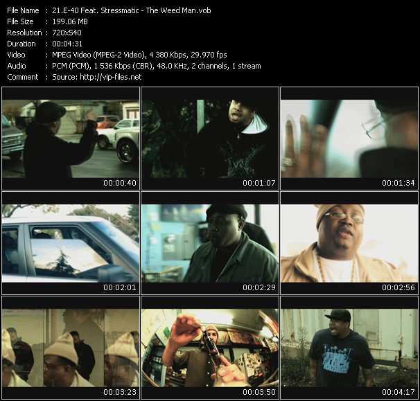 E-40 Feat. Stressmatic video ”The Weed Man” from dvd ”Screenplay VJ-Pro Urban Vision June 2010” 