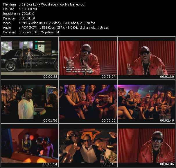 Dice Lux video ”Would You Know My Name” from dvd ”Screenplay VJ-Pro Urban Vision July 2010” 