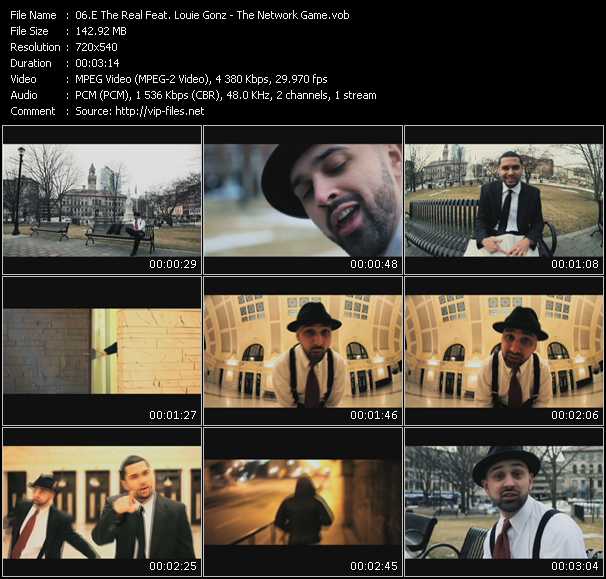 E The Real Feat. Louie Gonz video ”The Network Game” from dvd ”Screenplay VJ-Pro Urban Vision August 2010” 