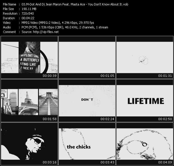 M-Dot And Dj Jean Maron Feat. Masta Ace video ”You Don't Know About It” from dvd ”Screenplay VJ-Pro Urban Vision October 2010” 