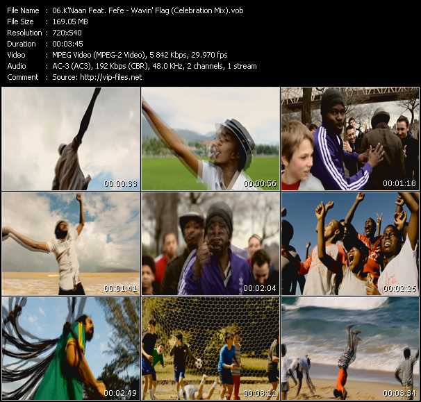 K'Naan Feat. Fefe video ”Wavin' Flag (Celebration Mix)” from dvd ”UMGI Showreel Week 18 2010” 