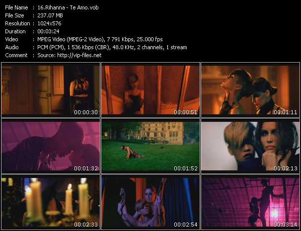 Rihanna video ”Te Amo” from dvd ”Vip-Express Videos June 2010” 