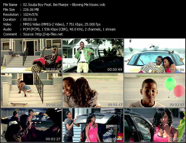 Soulja Boy Feat. Bei Maejor video ”Blowing Me Kisses” from dvd ”Vip-Express Videos October 2010” 