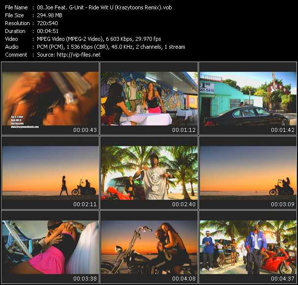 Joe Feat. G-Unit video ”Ride Wit U (Krazytoons Remix)” from dvd ”Krazytoons Remix VJ Tools Old School Classic Edition Vol.20” 