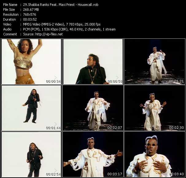 Shabba Ranks Feat. Maxi Priest video ”Housecall” from dvd ”MixMash Reggae Vol.2” 