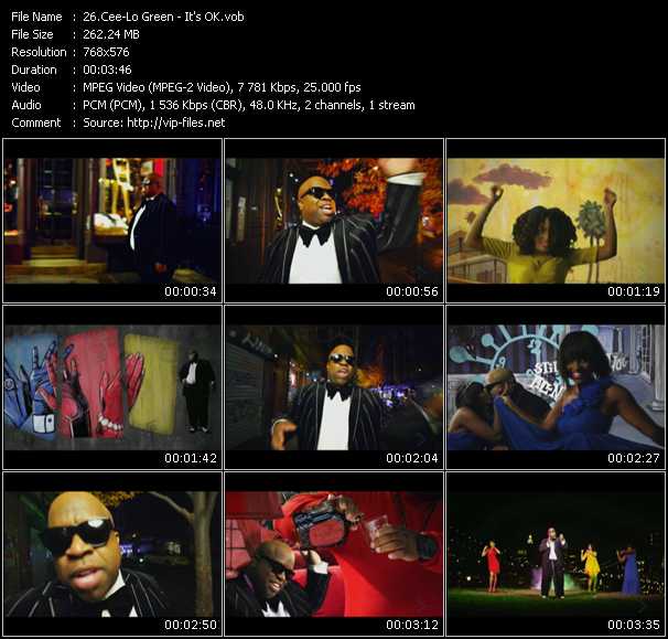 Cee-Lo Green video ”It's OK” from dvd ”MixMash Urban February 2011” 
