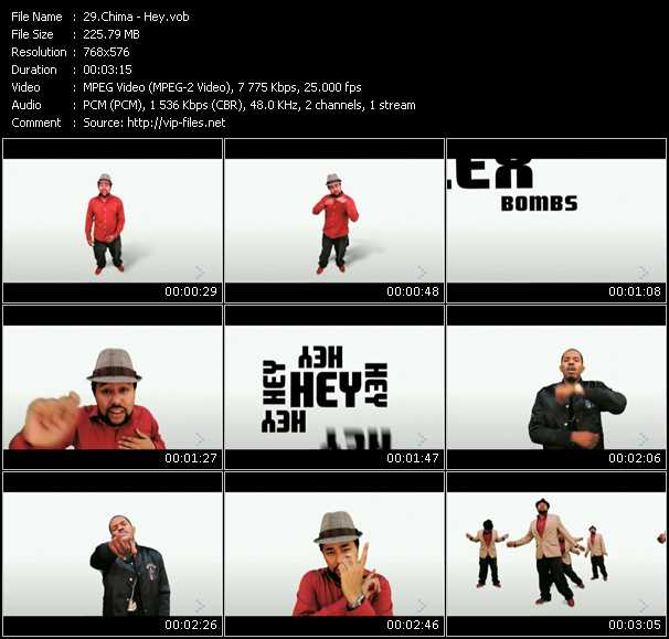 Chima video ”Hey” from dvd ”MixMash Urban December 2010” 