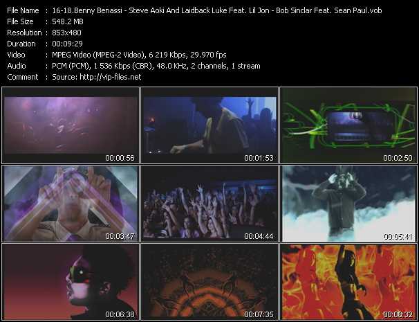 Benny Benassi - Steve Aoki And Laidback Luke Feat. Lil Jon - Bob Sinclar Feat. Sean Paul video ”House Music - Turbulence - Tik Tok” from dvd ”Promo Only Dance Mix Video June 2011” 
