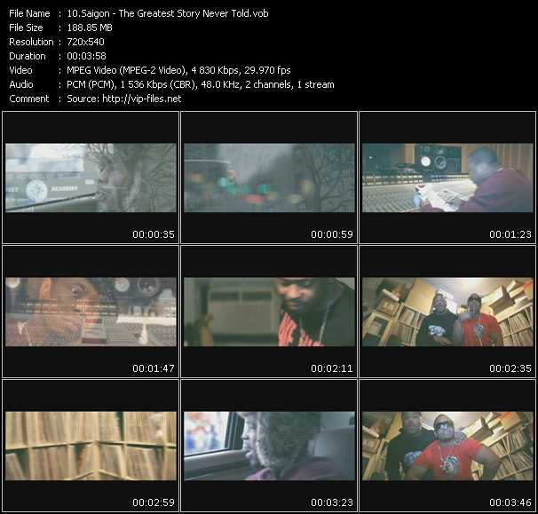 Saigon video ”The Greatest Story Never Told” from dvd ”Promo Only Express Video February 2011 Week 2” 