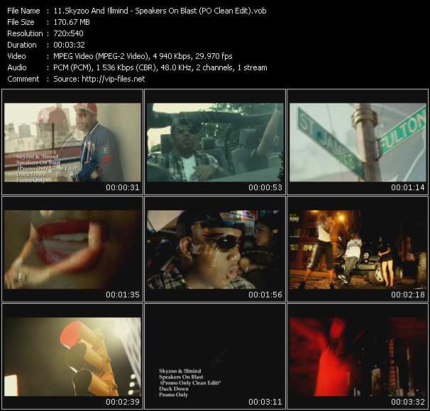 Skyzoo And !llmind video ”Speakers On Blast (PO Clean Edit)” from dvd ”Promo Only Express Video November 2010 Week 2” 
