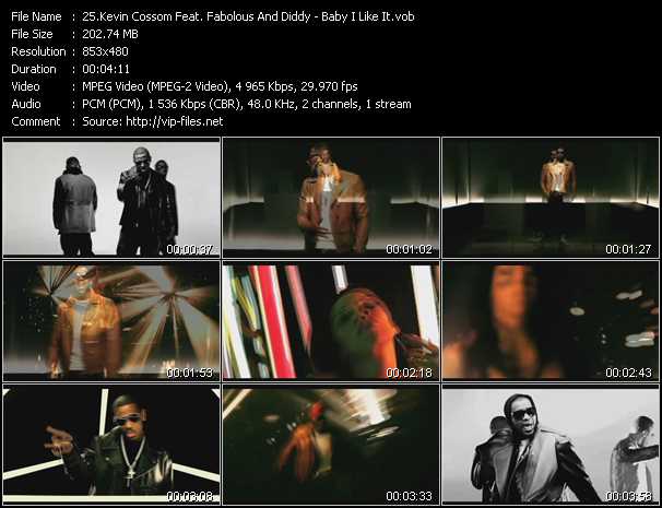 Kevin Cossom Feat. Fabolous And Diddy video ”Baby I Like It” from dvd ”Promo Only Hot Video April 2011” 