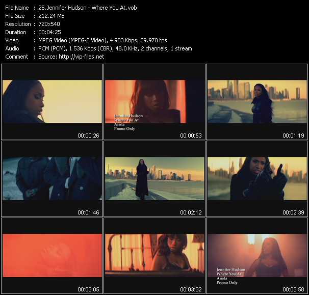 Jennifer Hudson video ”Where You At” from dvd ”Promo Only Hot Video May 2011” 