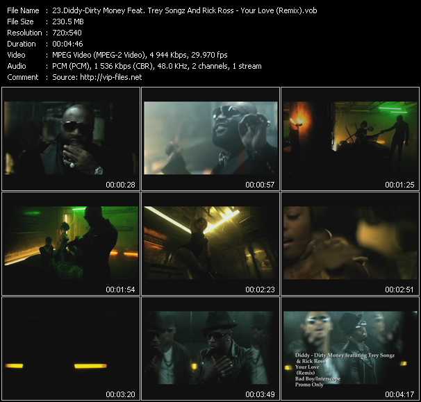 Diddy-Dirty Money Feat. Trey Songz And Rick Ross video ”Your Love (Remix)” from dvd ”Promo Only Hot Video June 2011” 