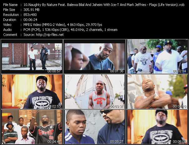 Naughty By Nature Feat. Balewa Bilal Muhammad And Jaheim With Special Guests Ice-T And Mark Jeffries video ”Flags (Life Version)” from dvd ”Promo Only Urban Video March 2011” 