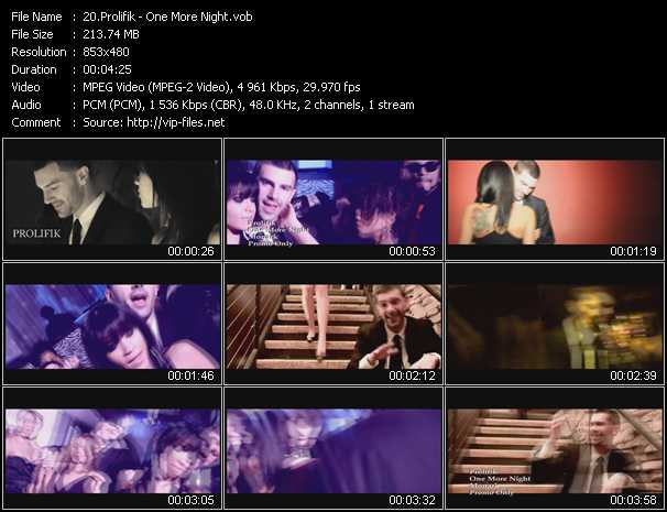 Prolifik video ”One More Night” from dvd ”Promo Only Urban Video May 2011” 