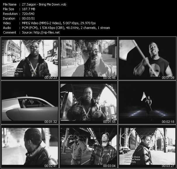 Saigon video ”Bring Me Down” from dvd ”Promo Only Urban Video June 2011” 
