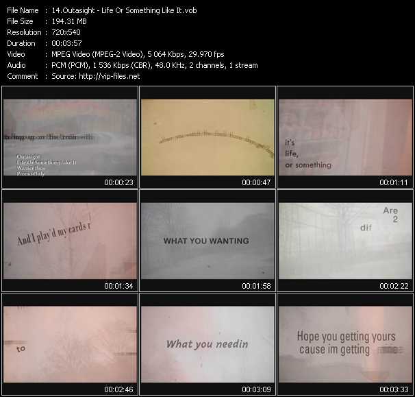 Outasight video ”Life Or Something Like It” from dvd ”Promo Only Urban Video July 2011” 