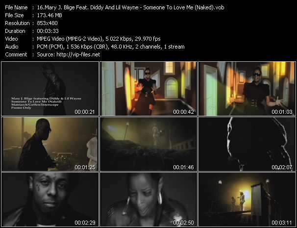 Mary J. Blige Feat. Diddy And Lil Wayne video ”Someone To Love Me (Naked)” from dvd ”Promo Only Urban Video July 2011” 