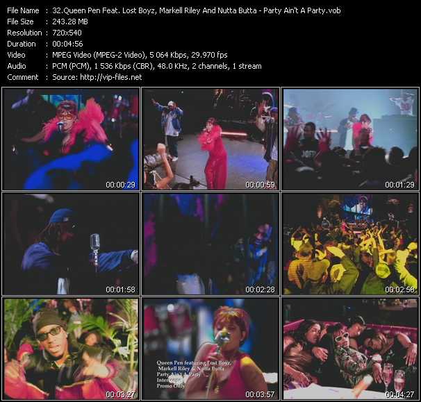 Queen Pen Feat. Lost Boyz, Markell Riley And Nutta Butta video ”Party Ain't A Party” from dvd ”Promo Only Urban Video July 2011” 