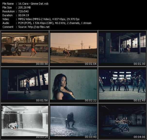 Ciara video ”Gimme Dat” from dvd ”Promo Only Urban Video December 2010” 