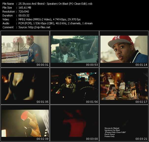 Skyzoo And !llmind video ”Speakers On Blast (PO Clean Edit)” from dvd ”Promo Only Urban Video December 2010” 