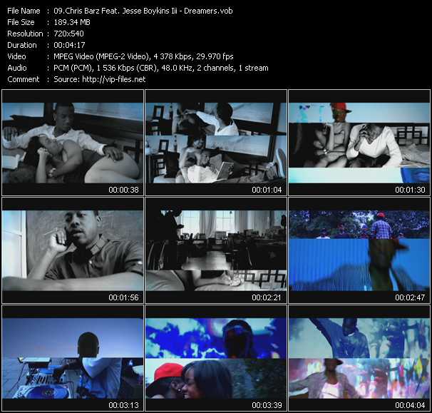 Chris Barz Feat. Jesse Boykins Iii video ”Dreamers” from dvd ”Screenplay VJ-Pro Urban Vision January 2011” 