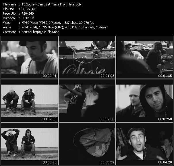 Spose video ”Can't Get There From Here” from dvd ”Screenplay VJ-Pro Urban Vision February 2011” 