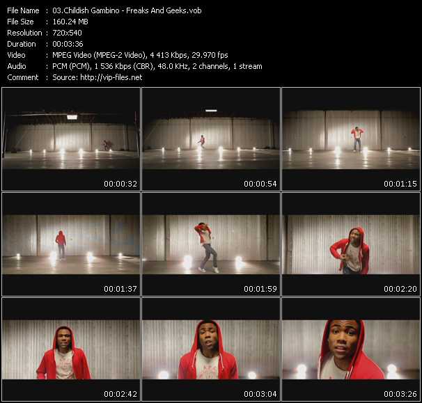 Childish Gambino video ”Freaks And Geeks” from dvd ”Screenplay VJ-Pro Urban Vision May 2011” 