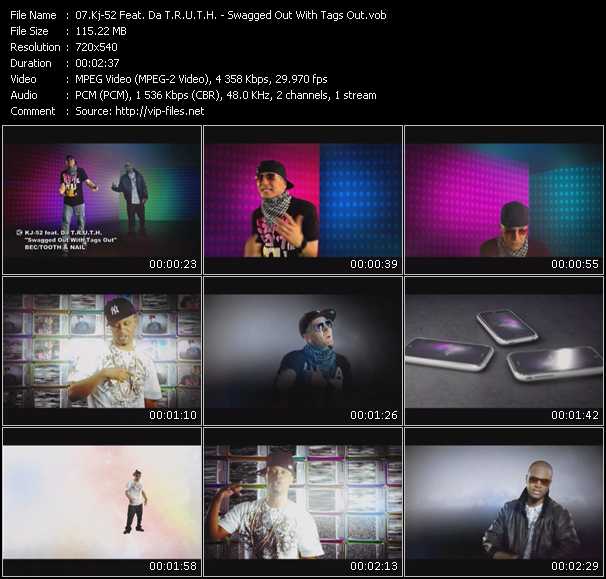 Kj-52 Feat. Da T.R.U.T.H. video ”Swagged Out With Tags Out” from dvd ”Screenplay VJ-Pro Urban Vision November 2010” 