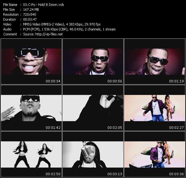 C-Po video ”Hold It Down” from dvd ”Screenplay VJ-Pro Urban Vision December 2010” 
