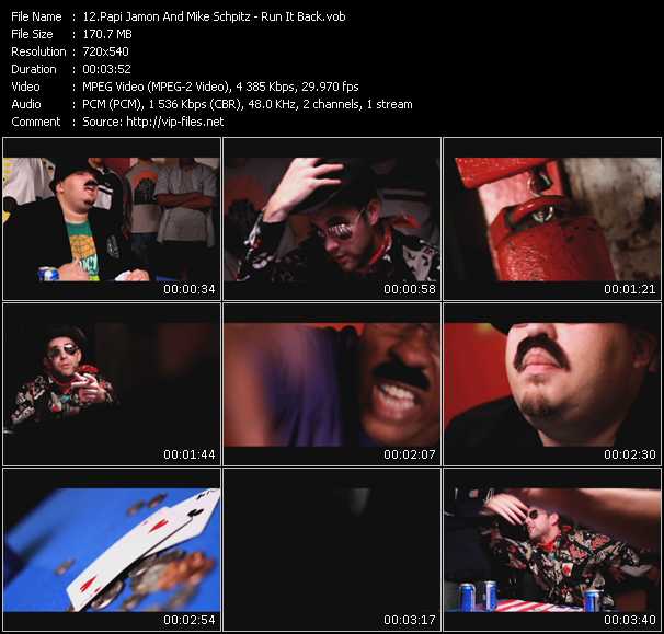 Papi Jamon And Mike Schpitz video ”Run It Back” from dvd ”Screenplay VJ-Pro Urban Vision December 2010” 