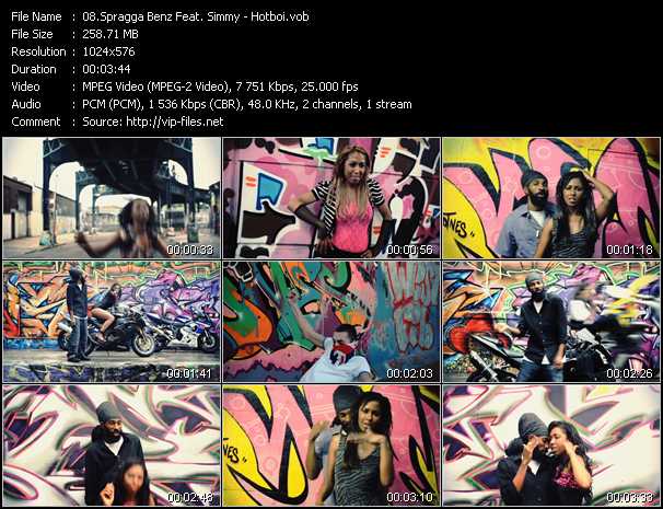 Spragga Benz Feat. Simmy video ”Hotboi” from dvd ”Vip-Express Videos February 2011” 