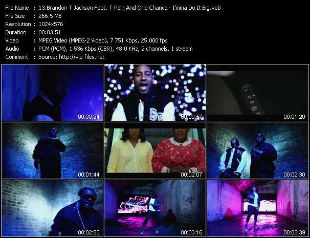 Brandon T Jackson Feat. T-Pain And One Chance video ”I'mma Do It Big” from dvd ”Vip-Express Videos February 2011 Vol.3” 