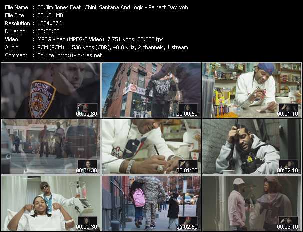 Jim Jones Feat. Chink Santana And Logic video ”Perfect Day” from dvd ”Vip-Express Videos March 2011 Vol.3” 