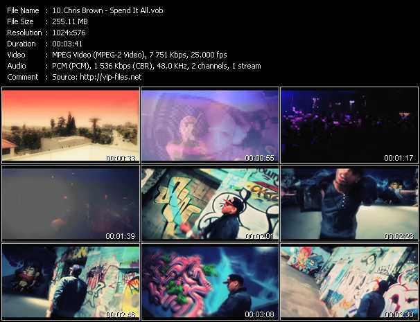 Chris Brown video ”Spend It All” from dvd ”Vip-Express Videos April 2011” 