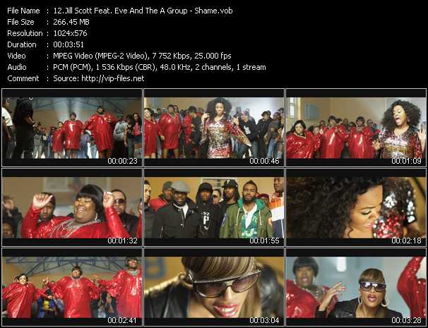 Jill Scott Feat. Eve And The A Group video ”Shame” from dvd ”Vip-Express Videos May 2011 Vol.3” 