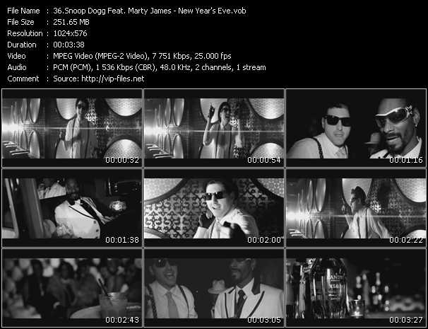 Snoop Dogg Feat. Marty James video ”New Year's Eve” from dvd ”Vip-Express Videos December 2010” 