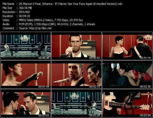 Maroon 5 Feat. Rihanna video ”If I Never See Your Face Again (Extended Version)” from dvd ”DTVideos Extended Vol.19” 