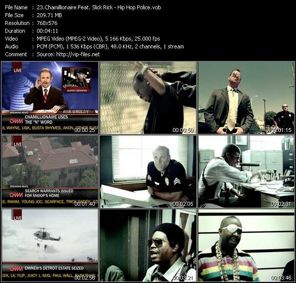 Chamillionaire Feat. Slick Rick video ”Hip Hop Police” from dvd ”MixMash Pop October 2007” 