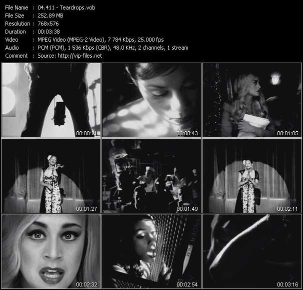 411 video ”Teardrops” from dvd ”MixMash Pop November-December 2004” 