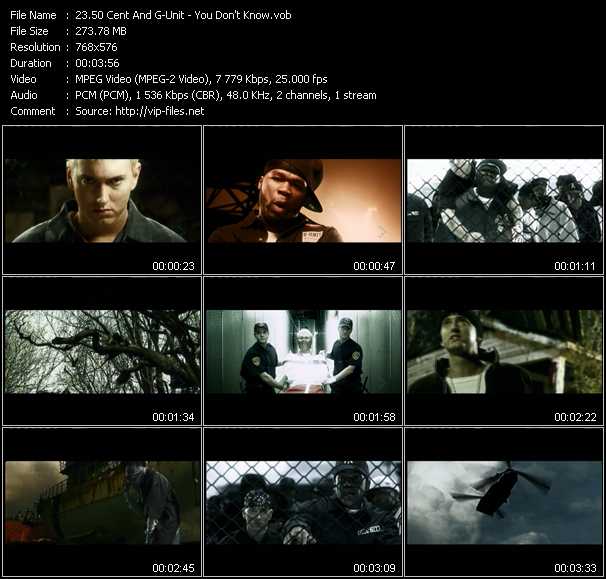 50 Cent And G-Unit video ”You Don't Know” from dvd ”MixMash Pop December 2006” 