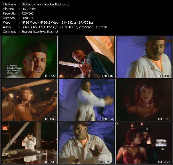 Candyman video ”Knockin' Boots” from dvd ”Promo Only Hot Video Classics Best Of 1990 Vol.1” 