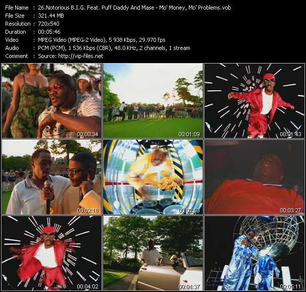 Notorious B.I.G. Feat. Puff Daddy And Mase video ”Mo' Money, Mo' Problems” from dvd ”Promo Only Hot Video Classics Best Of 1997 Vol.1” 