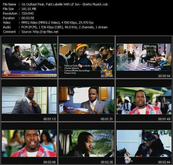 Outkast Feat. Patti Labelle With Lil' Jon video ”Ghetto Musick” from dvd ”Promo Only Canada Hot Video January 2005” 