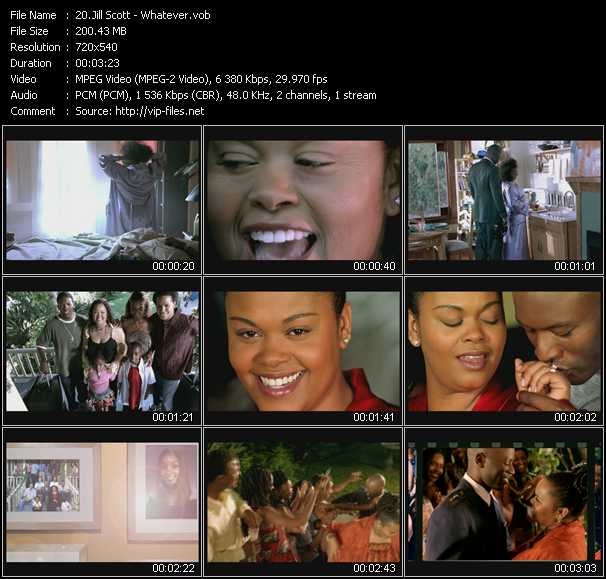 Jill Scott video ”Whatever” from dvd ”Promo Only Canada Hot Video January 2005” 