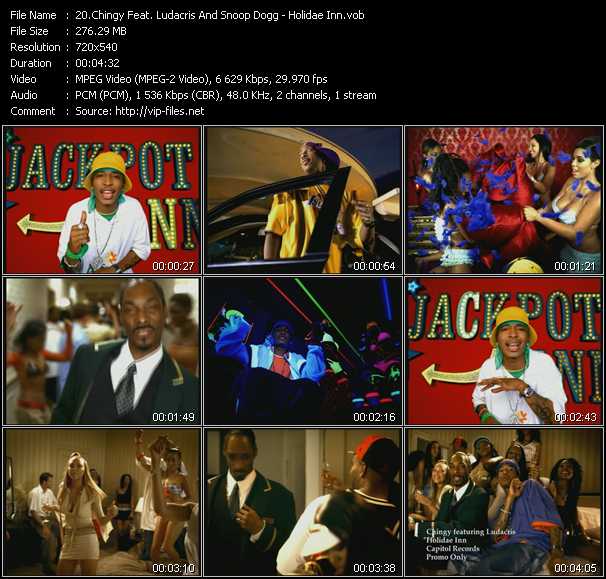 Chingy Feat. Ludacris And Snoop Dogg video ”Holidae Inn” from dvd ”Promo Only Canada Hot Video November 2003” 