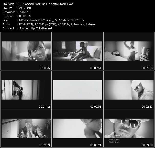 Common Feat. Nas video ”Ghetto Dreams” from dvd ”Promo Only Express Video August 2011 Week 5” 