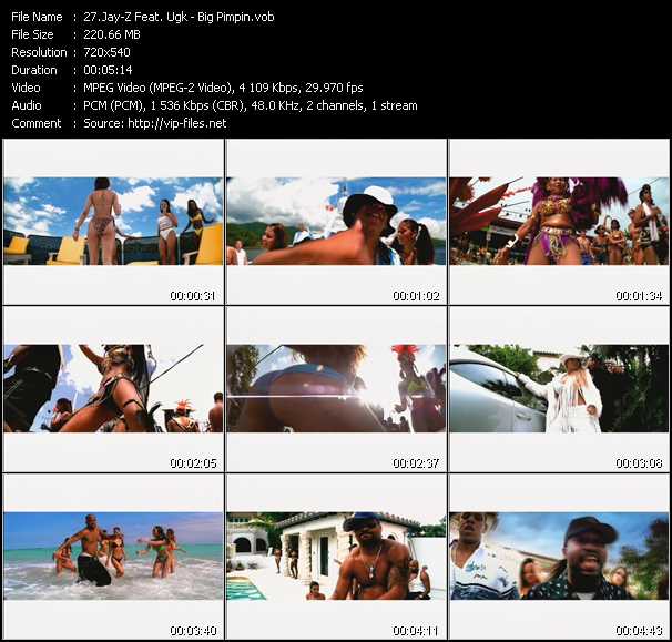 Jay-Z Feat. Ugk video ”Big Pimpin” from dvd ”Promo Only Hot Video May 2000” 